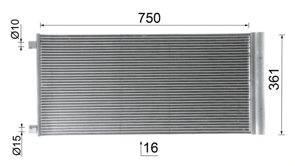 Радиатор охлаждения кондиционера Mahle Original AC1124000P