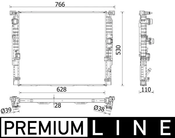 CR2198000P Mahle Original Радиатор основной