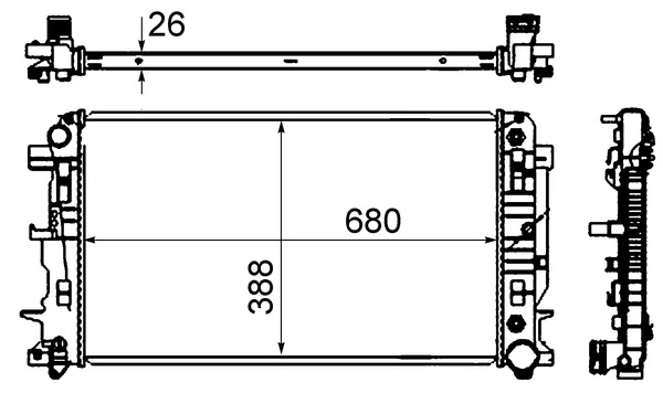 Радиатор CR62000S Mahle Original