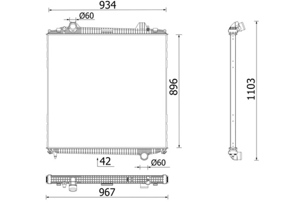 CR103000P Mahle Original Радиатор основной