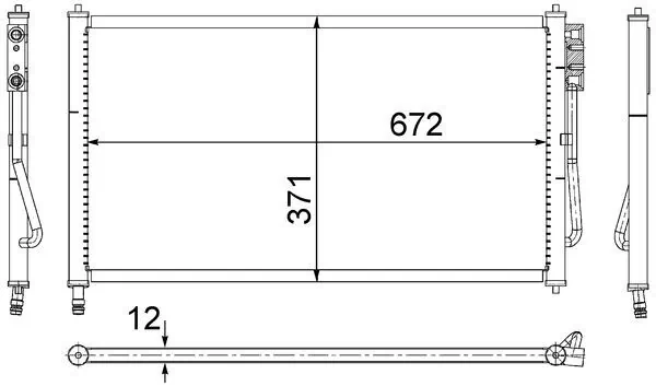 Radiador de aparelho de ar condicionado Ford Focus 1 DFW