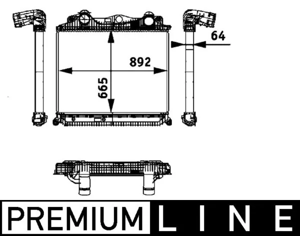 CI119000P Mahle Original Охладитель наддувочного воздуха
