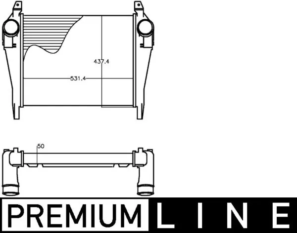 CI267000P Mahle Original Охладитель наддувочного воздуха