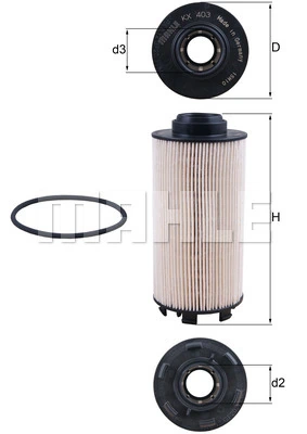 Фильтр тонкой очистки топлива Mahle Original KX403D цена, от 41.52 USD