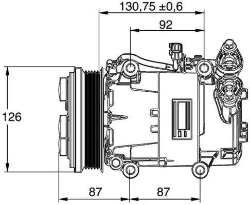 Компрессор системы кондиционирования Mahle Original ACP54000P цена, от 73.28 USD