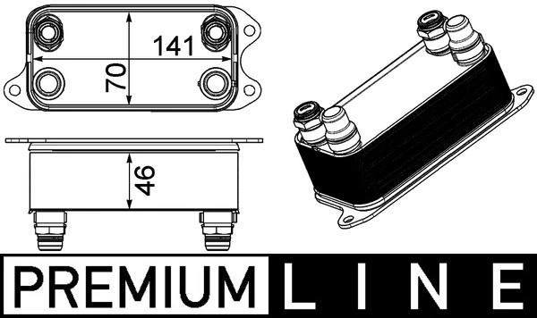CLC227000P Mahle Original Радиатор охлаждения, АКПП