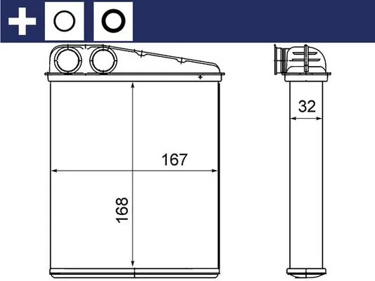 AH16000S Mahle Original Радиатор отопителя салона