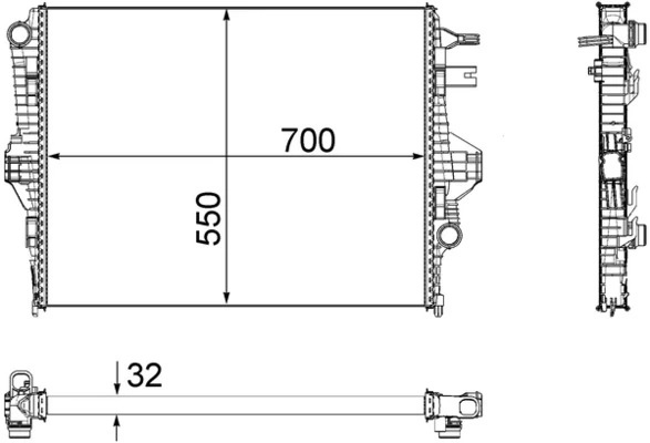 Радиатор охлаждения двигателя Mahle Original CR1183000P цена, от 168.90 USD