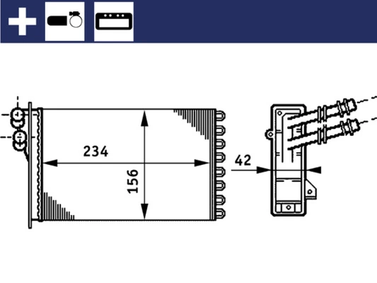 AH72000S Mahle Original Радиатор отопителя салона