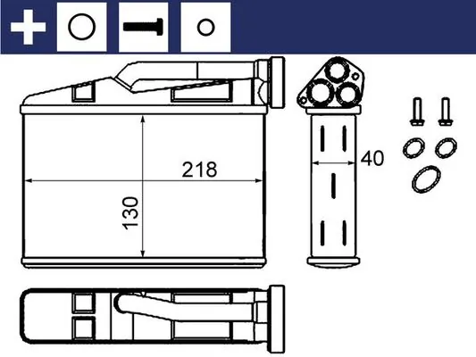 AH240000S Mahle Original Радиатор отопителя салона