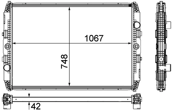 Радиатор охлаждения двигателя MAN 81061016502 цена, от 610.96 USD