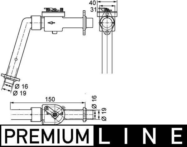 CV7000P Mahle Original Кран системы отопления