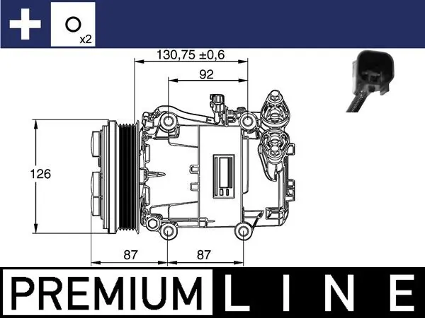 Компрессор кондиционера ACP54000P Mahle Original