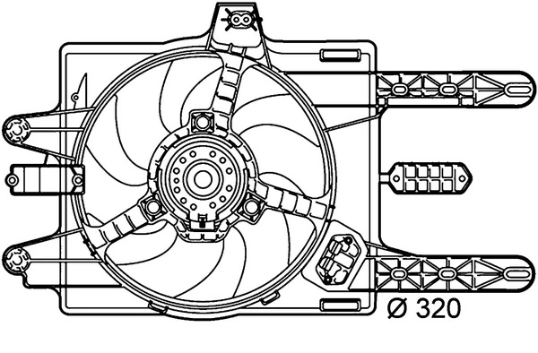 CFF141000P Mahle Original Диффузор радиатора охлаждения в сборе с мотором