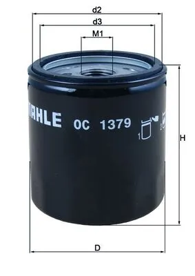 OC1379 Mahle Original Масляный фильтр двигателя