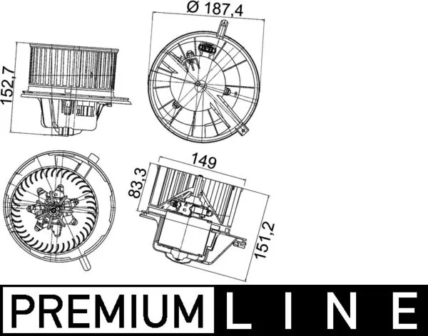 AB148000P Mahle Original Электромотор печки