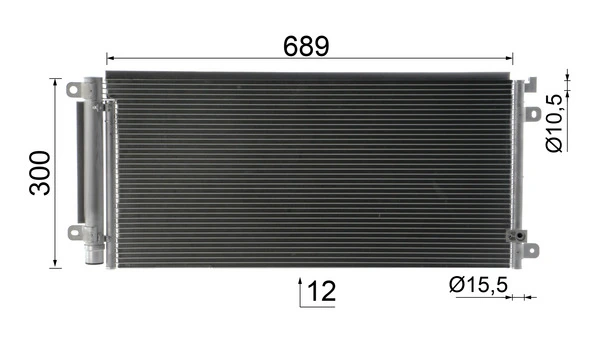 Радиатор кондиционера AC104000P Mahle Original