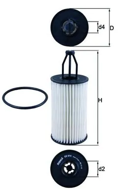 OX814D Mahle Original Масляный фильтр двигателя