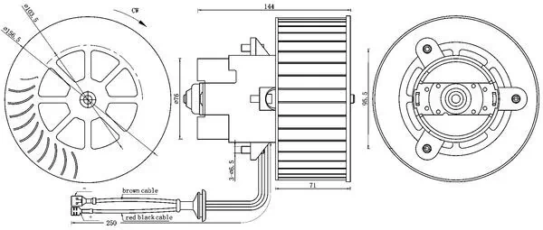 AB6000S Mahle Original Электромотор печки