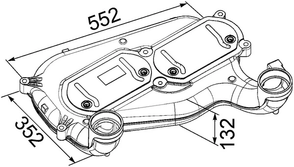 CI251000P Mahle Original Охладитель наддувочного воздуха