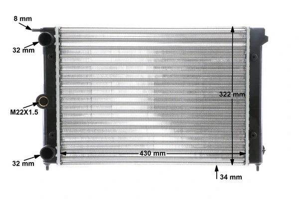 CR342000S Mahle Original Радиатор основной