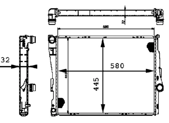 Купить CR458000P Mahle Original Радиатор водяной