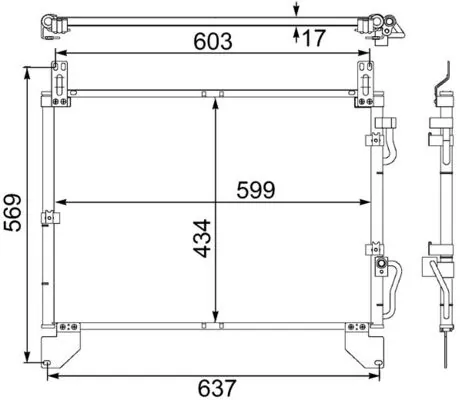 Конденсатор кондиционера Polcar 7115K8C2S цена, от 118.61 USD