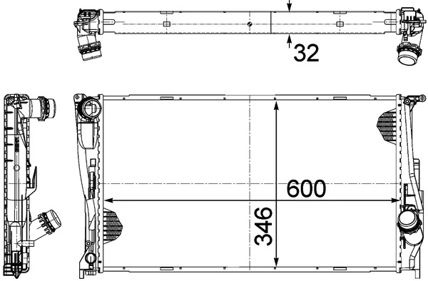 Радиатор охлаждения двигателя Mahle Original CR1084000P цена, от 55.60 USD