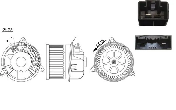 Моторчик печки Mahle Original AB195000S
