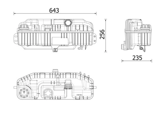 Бачок системы охлаждения двигателя расширительный Mercedes A9605019003 цена, от 446.52 USD