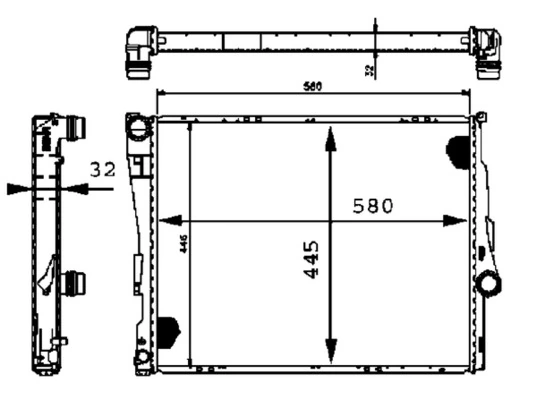Купить CR455000P Mahle Original Радиатор водяной