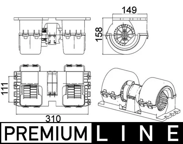 AB145000P Mahle Original Электромотор печки