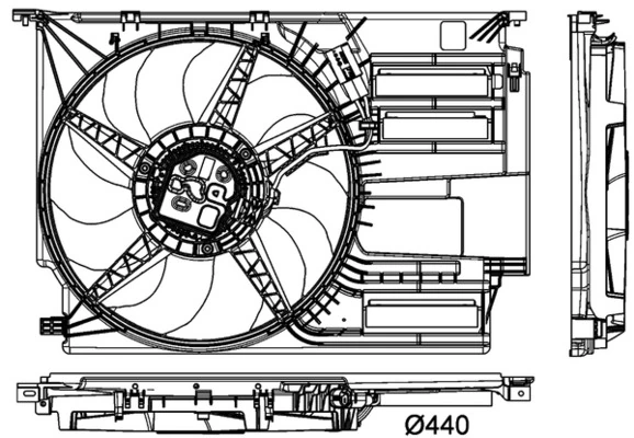 CFF405000P Mahle Original Диффузор радиатора охлаждения в сборе с мотором