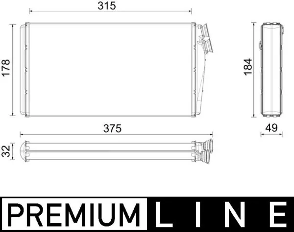 Купить RE6162 AVA Радиатор печки