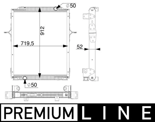 CR166000P Mahle Original Радиатор основной