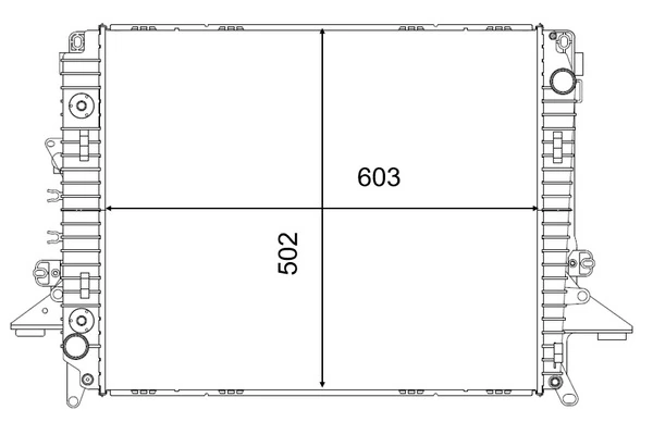 Radiador de esfriamento de motor Land Rover Range Rover L320