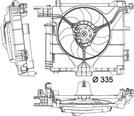 Купить CFF211000P Mahle Original Диффузор вентилятора в сборе с мотором и крыльчаткой