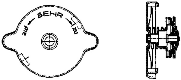 Tampa (tampão) do radiador Chrysler Voyager