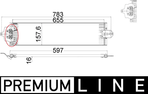 Радиатор охлаждения, АКПП/КПП Mahle Original CLC49000P цена, от 328.94 USD
