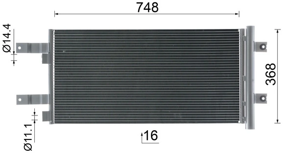 Радиатор кондиционера AC1031000S Mahle Original