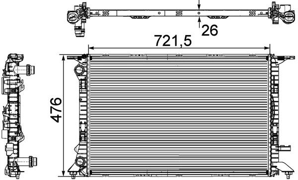 Купить CR905000P Mahle Original Радиатор водяной
