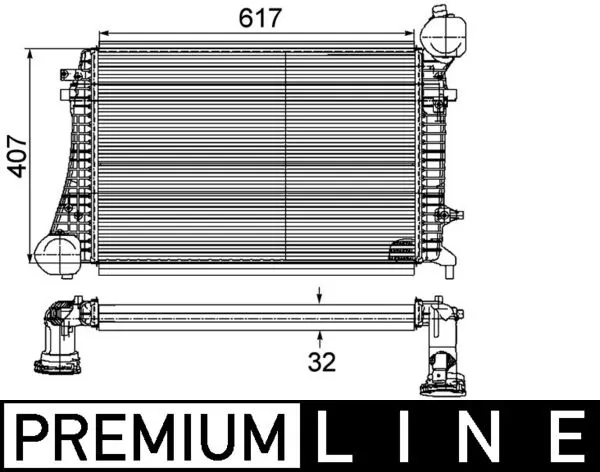 CI167000P Mahle Original Охладитель наддувочного воздуха