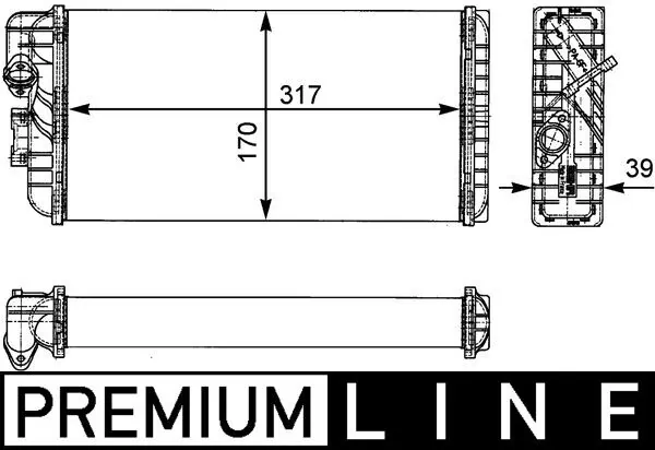 AH124000P Mahle Original Радиатор отопителя салона