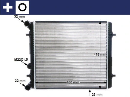 Радиатор охлаждения двигателя Mahle Original CR367000S цена, от 53.88 USD