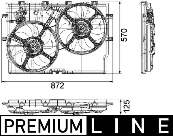 CFF193000P Mahle Original Диффузор радиатора охлаждения в сборе с мотором