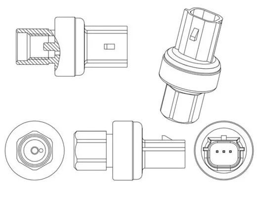 Sensor de pressão absoluta de aparelho de ar condicionado Ford Fiesta CB1