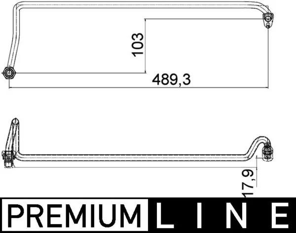 AHX5000P Mahle Original Трубка масляного радиатора АКПП, верхняя
