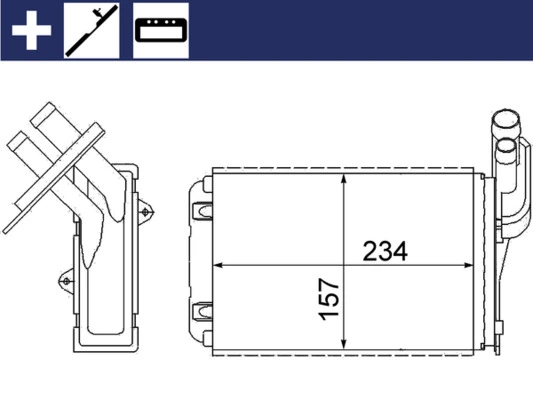 AH99000S Mahle Original Радиатор отопителя салона