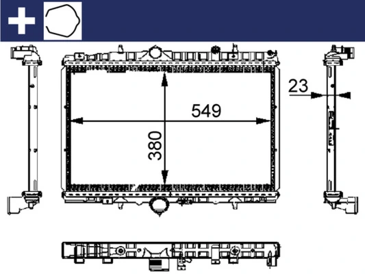 Радиатор охлаждения двигателя Mahle Original CR392000S цена, от 73.39 USD