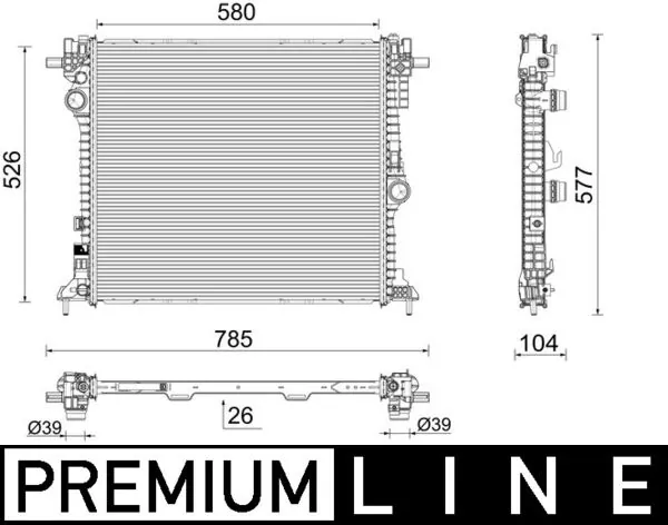 CR2599000P Mahle Original Радиатор основной